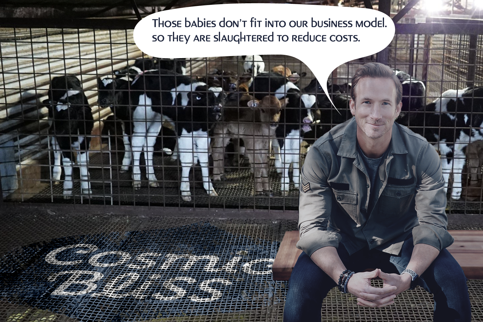 Cosmic Bliss slaughtering baby calves